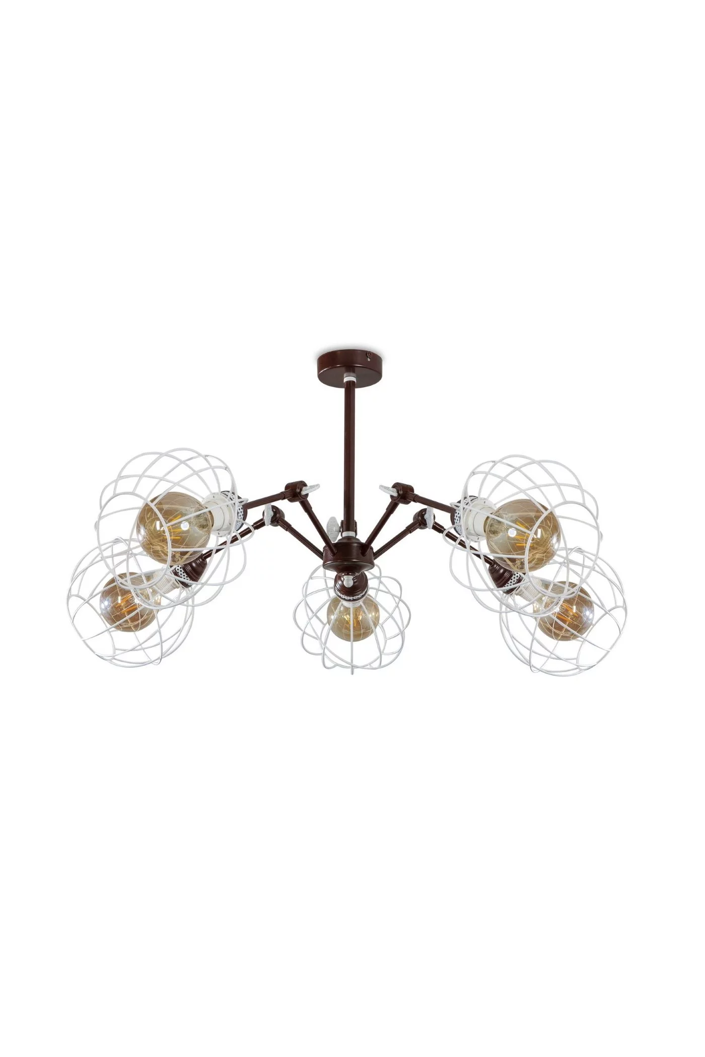   
                        
                        Люстра NB LIGHT (Украина) 25436    
                         В стиле Лофт.  
                        Тип источника света: светодиодная лампа, сменная.                         Форма: Паук.                         Цвета плафонов и подвесок: Белый.                         Материал: Металл.                          фото 1