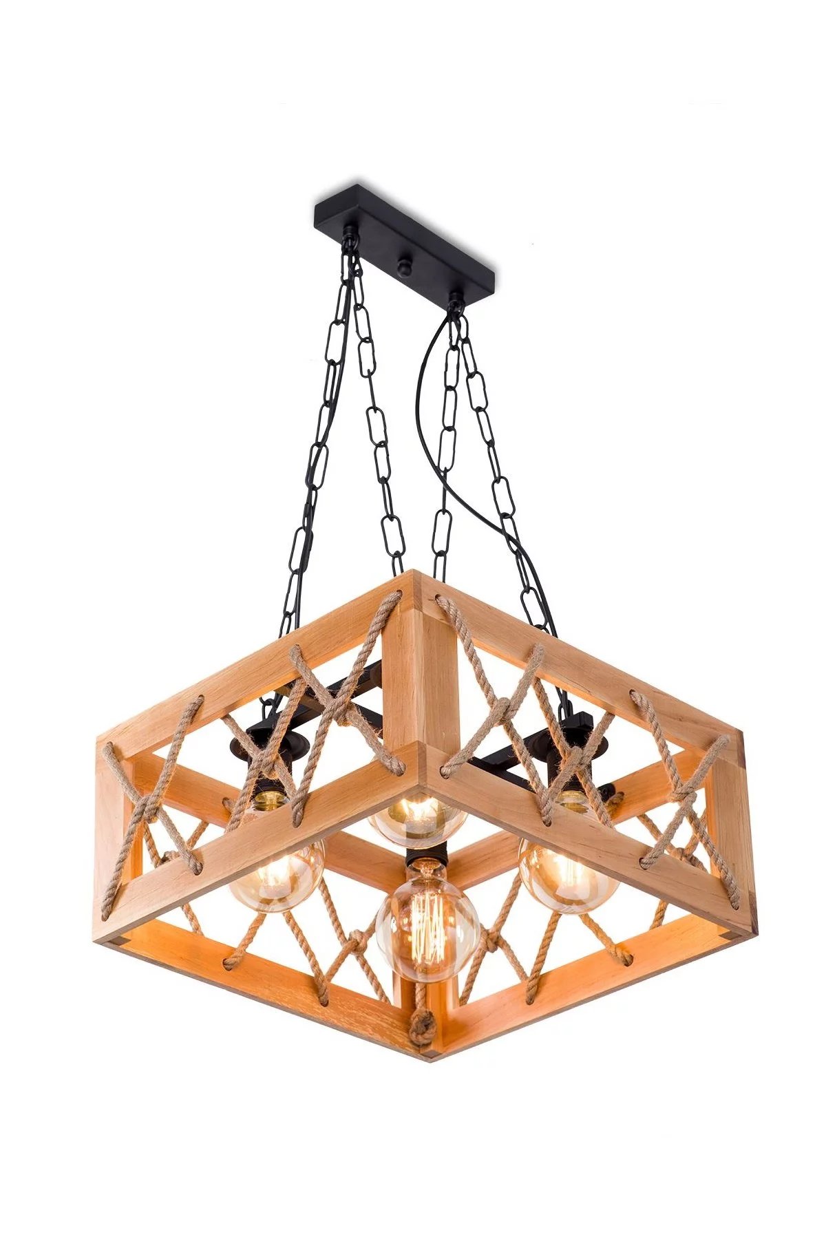   
                        
                        Люстра NB LIGHT (Украина) 25438    
                         В стиле Лофт.  
                        Тип источника света: светодиодная лампа, сменная.                         Форма: Квадрат.                         Цвета плафонов и подвесок: Черный, Коричневый.                         Материал: Металл, Дерево.                          фото 1
