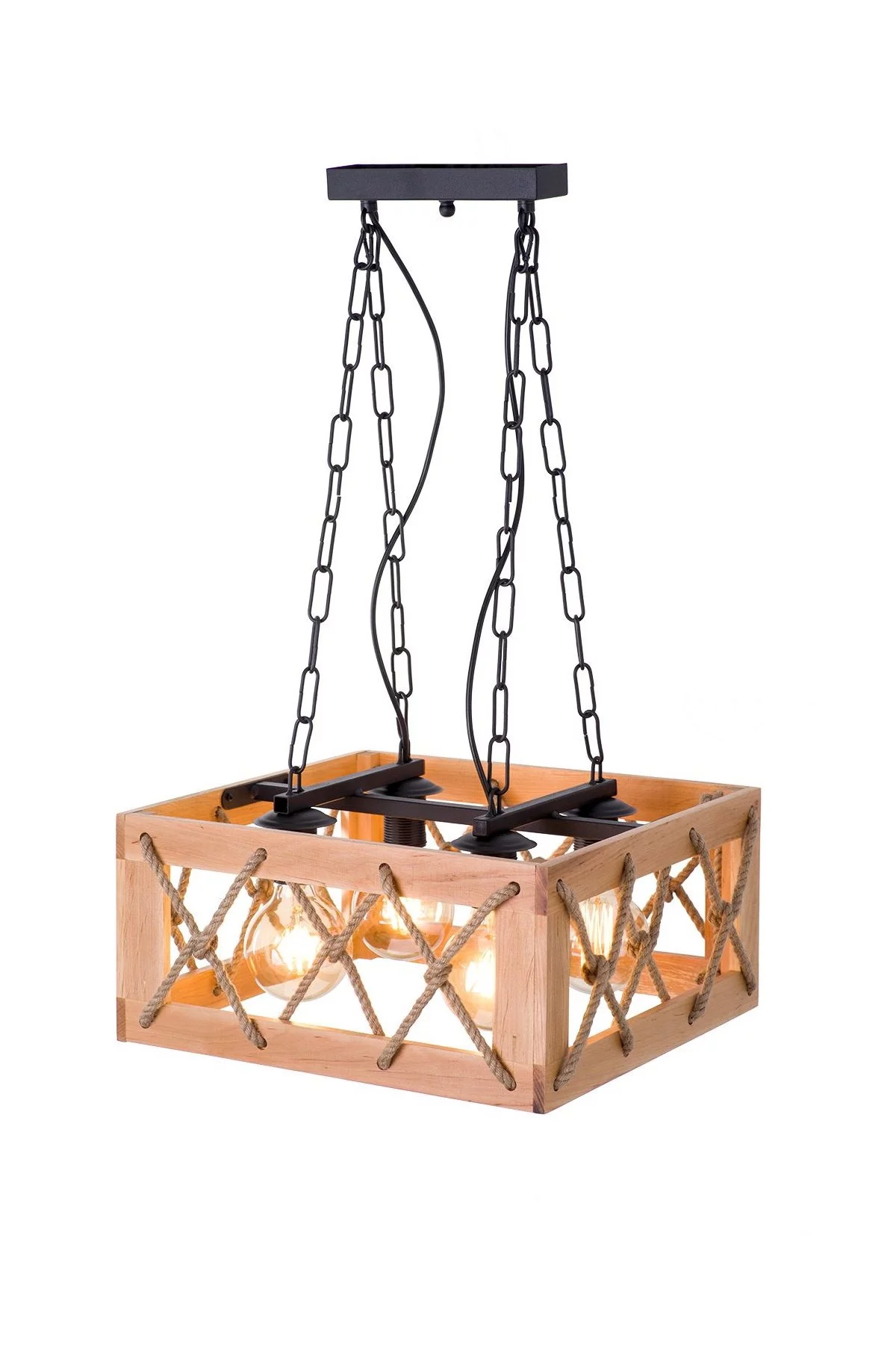   
                        
                        Люстра NB LIGHT (Украина) 25438    
                         В стиле Лофт.  
                        Тип источника света: светодиодная лампа, сменная.                         Форма: Квадрат.                         Цвета плафонов и подвесок: Черный, Коричневый.                         Материал: Металл, Дерево.                          фото 3