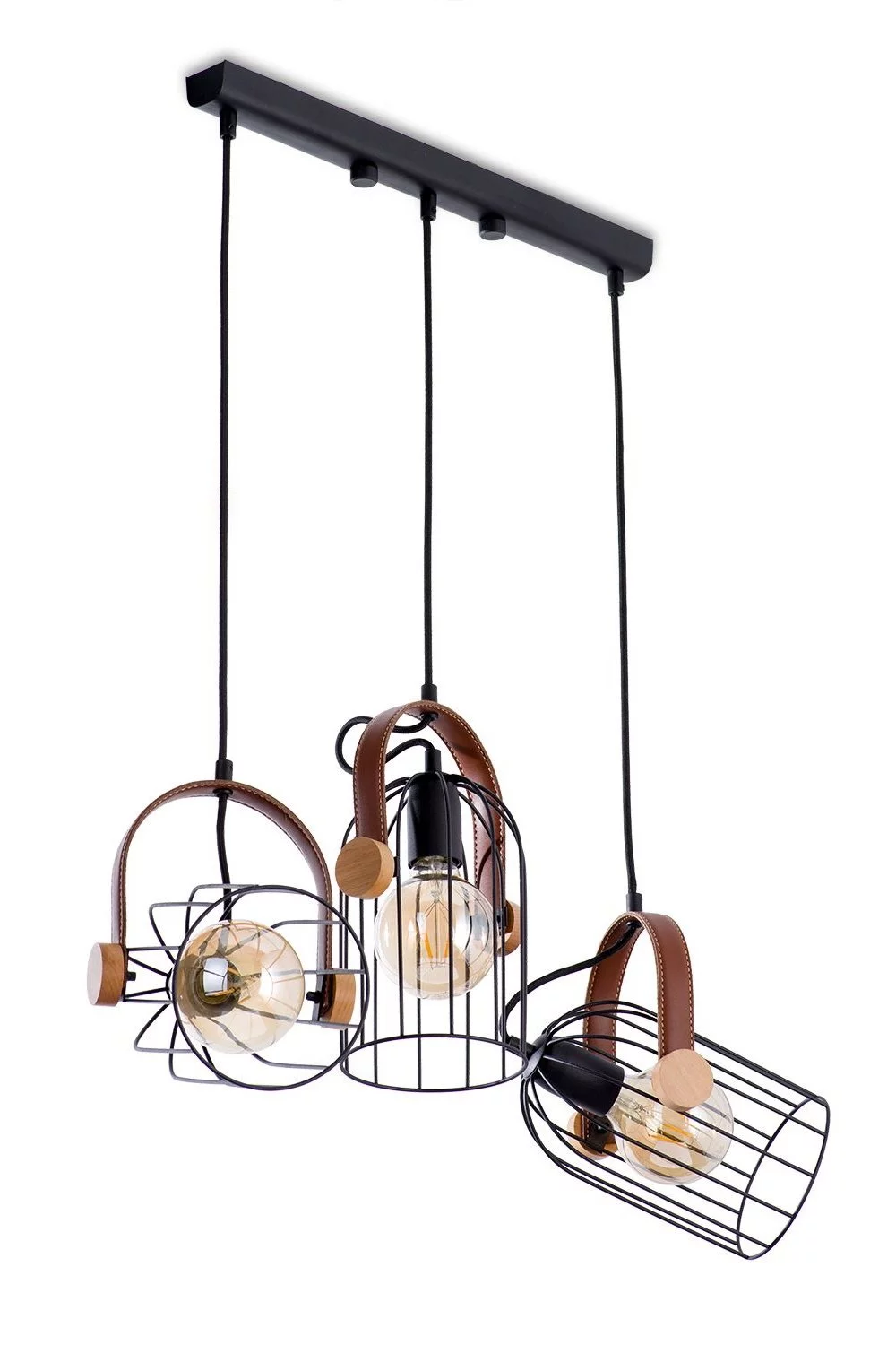   
                        
                        Люстра NB LIGHT (Україна) 25448    
                         У стилі Лофт.  
                        Тип джерела світла: світлодіодна лампа, змінна.                         Форма: Прямокутник.                         Кольори плафонів і підвісок: Чорний, Коричневий.                         Матеріал: Метал, Шкіра, Дерево.                          фото 2