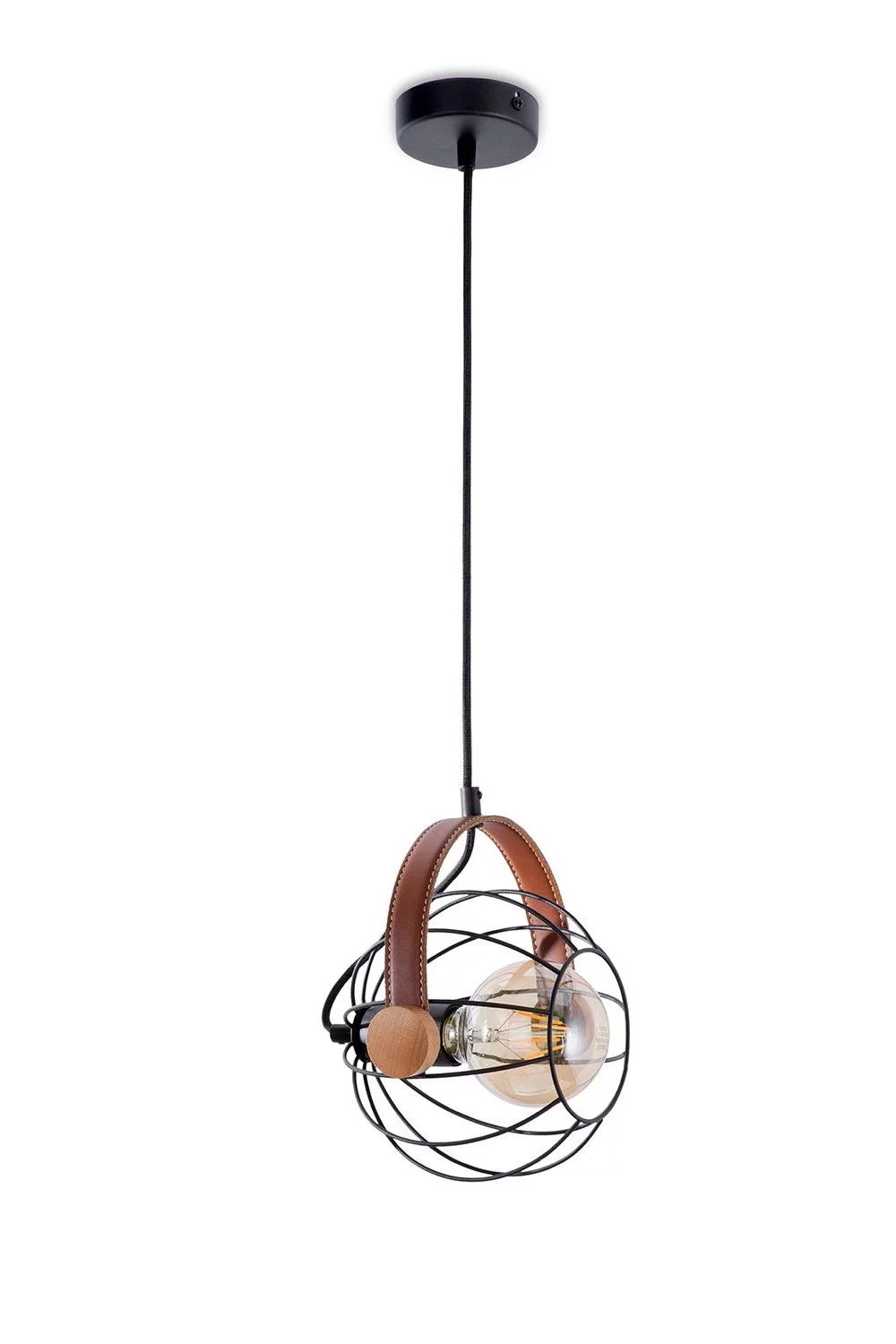   
                        
                        Люстра NB LIGHT (Україна) 25535    
                         У стилі Лофт.  
                        Тип джерела світла: світлодіодна лампа, змінна.                         Форма: Куля.                         Кольори плафонів і підвісок: Чорний, Коричневий.                         Матеріал: Метал, Шкіра, Дерево.                          фото 1