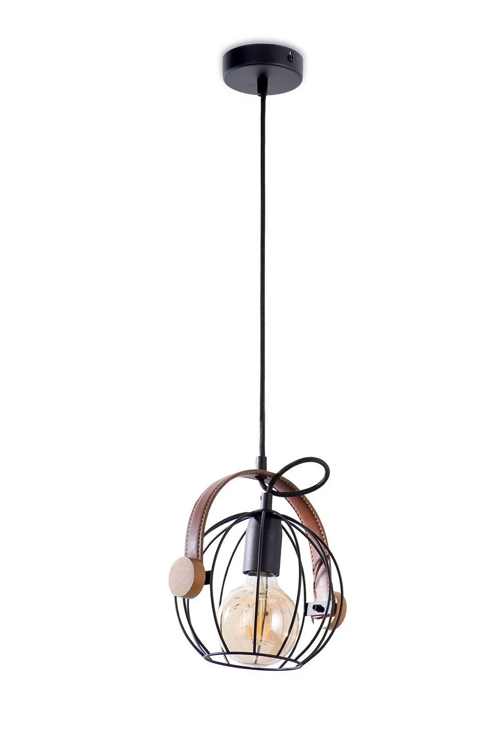   
                        
                        Люстра NB LIGHT (Україна) 25535    
                         У стилі Лофт.  
                        Тип джерела світла: світлодіодна лампа, змінна.                         Форма: Куля.                         Кольори плафонів і підвісок: Чорний, Коричневий.                         Матеріал: Метал, Шкіра, Дерево.                          фото 3