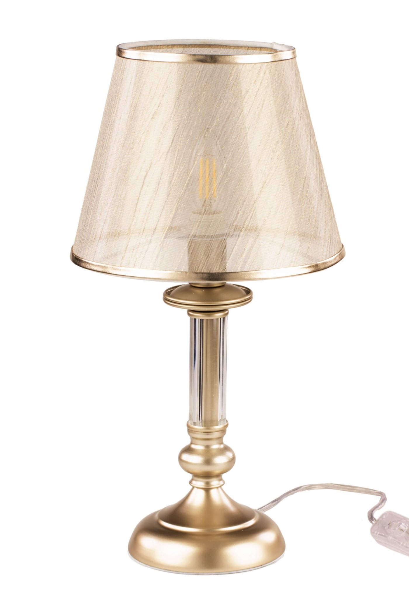   
                        Настільна лампа FREYA (Німеччина) 25661    
                         у стилі прованс.  
                        Тип джерела світла: cвітлодіодні led, енергозберігаючі, розжарювання.                                                 Кольори плафонів і підвісок: бежевий.                         Матеріал: тканина.                          фото 1