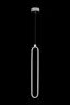   
                        Люстра MAYTONI (Німеччина) 25664    
                         у стилі модерн.  
                        Тип джерела світла: вбудовані світлодіоди led.                         Форма: овал.                         Кольори плафонів і підвісок: срібло.                         Матеріал: метал.                          фото 4