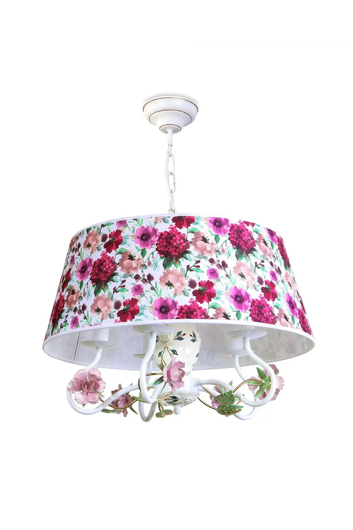   
                        
                        Люстра NB LIGHT (Україна) 25748    
                         У стилі Флористика.  
                        Тип джерела світла: світлодіодна лампа, змінна.                         Форма: Коло.                         Кольори плафонів і підвісок: Багатоколірний, Малюнок.                         Матеріал: Тканина.                          фото 2