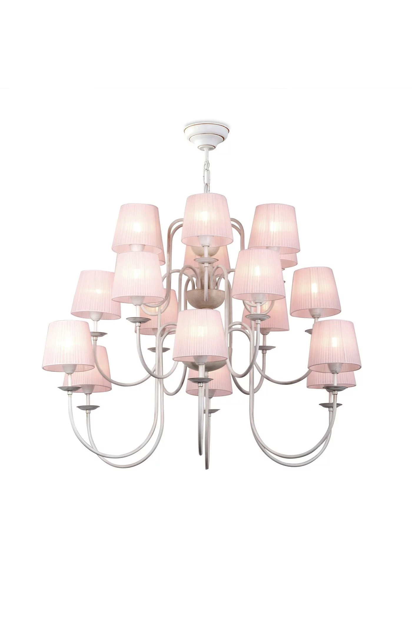   
                        
                        Люстра NB LIGHT (Україна) 25763    
                         У стилі Класика.  
                        Тип джерела світла: світлодіодна лампа, змінна.                         Форма: Коло.                         Кольори плафонів і підвісок: Рожевий.                         Матеріал: Тканина.                          фото 1