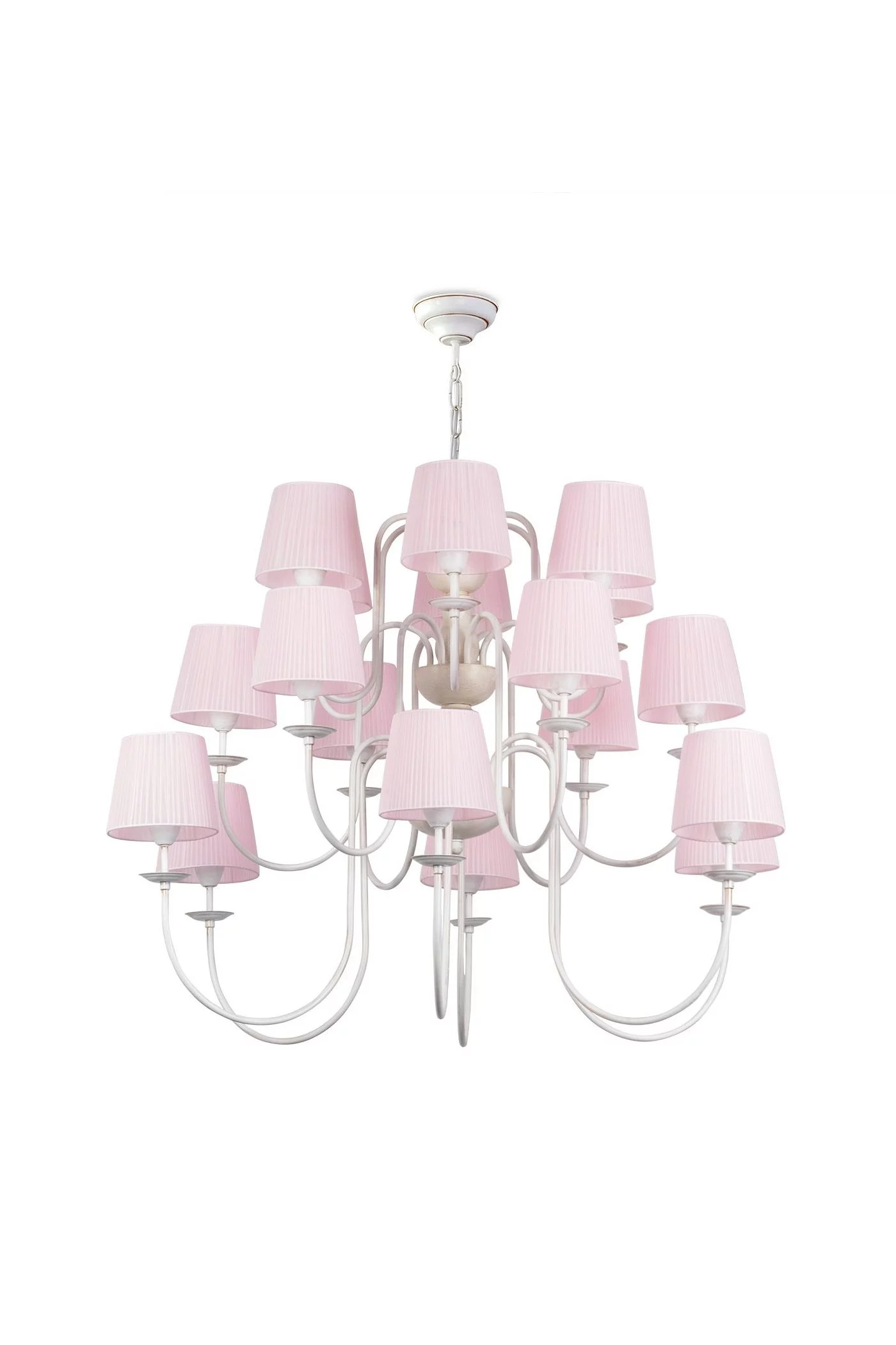   
                        
                        Люстра NB LIGHT (Україна) 25763    
                         У стилі Класика.  
                        Тип джерела світла: світлодіодна лампа, змінна.                         Форма: Коло.                         Кольори плафонів і підвісок: Рожевий.                         Матеріал: Тканина.                          фото 2