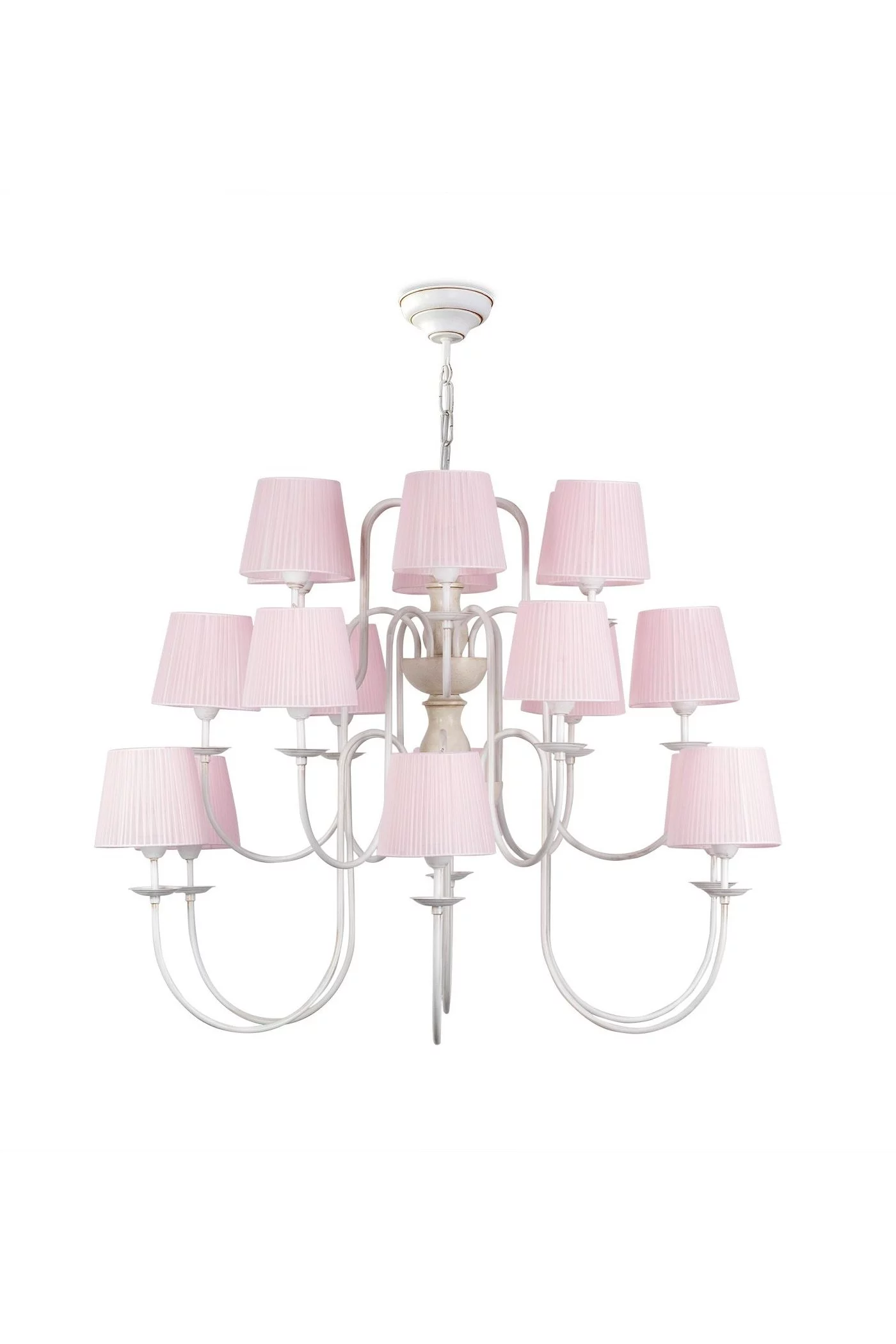   
                        
                        Люстра NB LIGHT (Україна) 25763    
                         У стилі Класика.  
                        Тип джерела світла: світлодіодна лампа, змінна.                         Форма: Коло.                         Кольори плафонів і підвісок: Рожевий.                         Матеріал: Тканина.                          фото 3