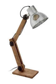   
                        
                        Настольная лампа EGLO (Австрия) 25995    
                         в стиле Кантри, Лофт.  
                        Тип источника света: светодиодная лампа, сменная.                                                 Цвета плафонов и подвесок: Серебро, Коричневый.                         Материал: Сталь.                          фото 1