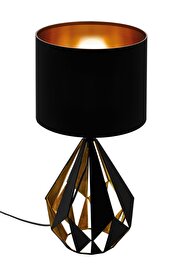   
                        Настільна лампа EGLO (Австрія) 25996    
                         у стилі модерн.  
                        Тип джерела світла: cвітлодіодні led, енергозберігаючі, розжарювання.                                                 Кольори плафонів і підвісок: чорний, мідь.                         Матеріал: тканина, дерево.                          фото 1
