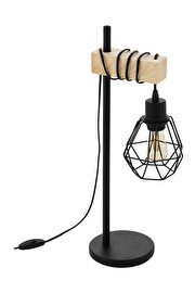   
                        Настільна лампа EGLO (Австрія) 26016    
                         у стилі лофт.  
                        Тип джерела світла: cвітлодіодні led, енергозберігаючі, розжарювання.                                                 Кольори плафонів і підвісок: чорний.                         Матеріал: сталь.                          фото 1