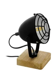   
                        Настільна лампа EGLO (Австрія) 26018    
                         у стилі лофт.  
                        Тип джерела світла: cвітлодіодні led, енергозберігаючі, розжарювання.                                                 Кольори плафонів і підвісок: чорний.                         Матеріал: сталь.                          фото 1