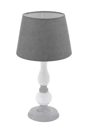   
                        
                        Настільна лампа EGLO (Австрія) 26077    
                         у стилі Модерн.  
                        Тип джерела світла: світлодіодна лампа, змінна.                                                 Кольори плафонів і підвісок: Сірий.                         Матеріал: Тканина.                          фото 1