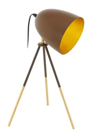   
                        
                        Настільна лампа EGLO (Австрія) 26144    
                         у стилі Модерн.  
                        Тип джерела світла: світлодіодна лампа, змінна.                                                 Кольори плафонів і підвісок: Коричневий, Золото.                         Матеріал: Сталь.                          фото 1
