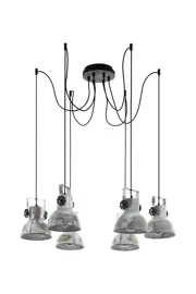   
                        
                        Люстра EGLO (Австрія) 26174    
                         у стилі Модерн.  
                        Тип джерела світла: світлодіодна лампа, змінна.                         Форма: Павук.                         Кольори плафонів і підвісок: Срібло.                         Матеріал: Сталь.                          фото 1