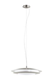   
                        Люстра EGLO (Австрія) 26205    
                         у стилі скандинавський.  
                                                Форма: коло.                         Кольори плафонів і підвісок: срібло, білий.                         Матеріал: сталь, пластик.                          фото 1