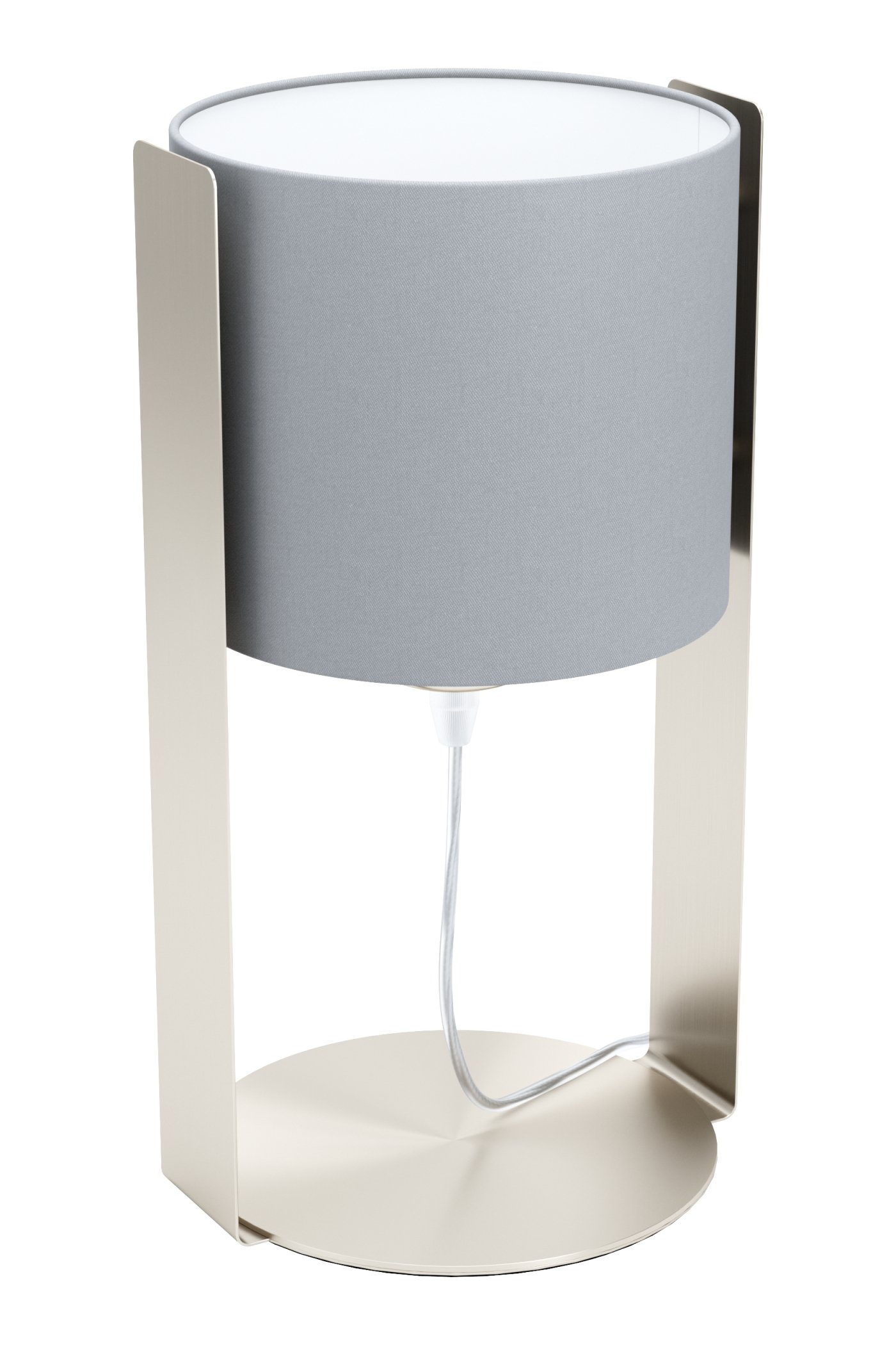   
                        Настільна лампа EGLO (Австрія) 26276    
                         у стилі скандинавський.  
                        Тип джерела світла: cвітлодіодні led, енергозберігаючі, розжарювання.                                                 Кольори плафонів і підвісок: сірий.                         Матеріал: тканина.                          фото 1