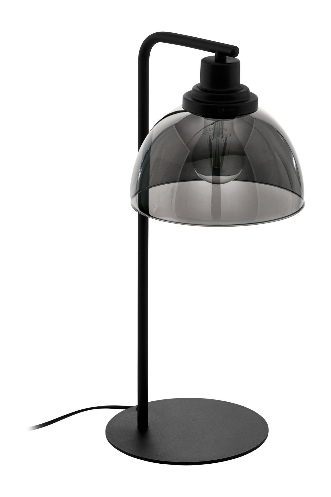   
                        Настільна лампа EGLO (Австрія) 26330    
                         у стилі модерн.  
                        Тип джерела світла: cвітлодіодні led, енергозберігаючі, розжарювання.                                                 Кольори плафонів і підвісок: прозорий, чорний.                         Матеріал: скло.                          фото 1