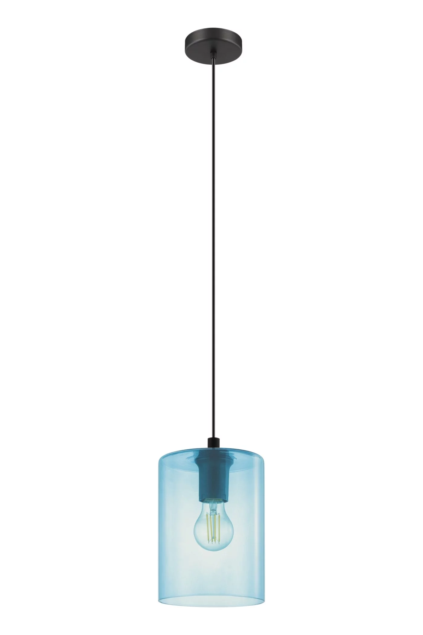   
                        Люстра EGLO (Австрія) 26420    
                         у стилі Модерн.  
                        Тип джерела світла: світлодіодна лампа, змінна.                         Форма: Коло.                         Кольори плафонів і підвісок: Блакитний.                         Матеріал: Скло.                          фото 1