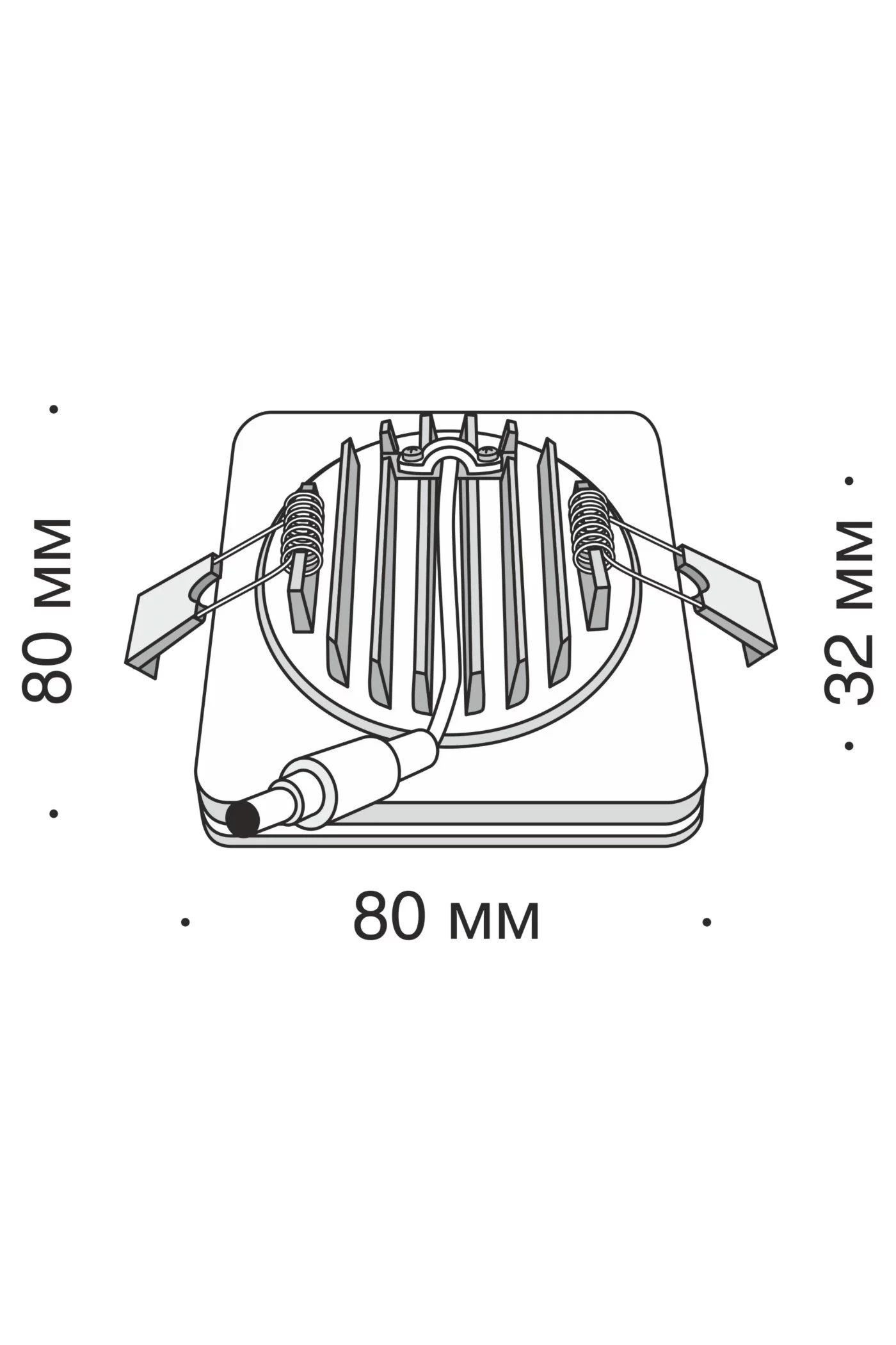   
                        
                        Точечный светильник MAYTONI (Германия) 26475    
                         в стиле Модерн.  
                        Тип источника света: встроенный led-модуль, несъемный.                         Форма: Квадрат.                         Цвета плафонов и подвесок: Белый.                         Материал: Акрил.                          фото 3