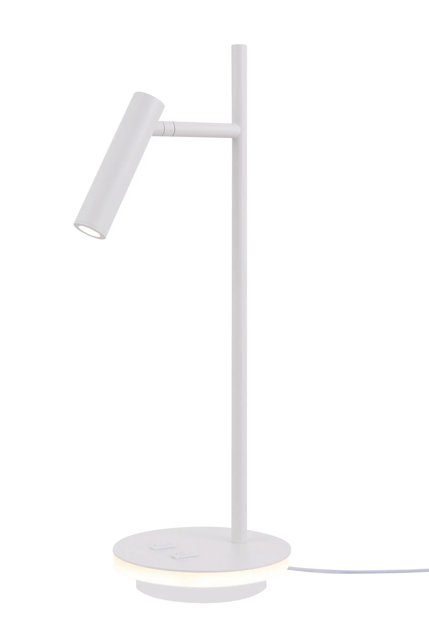   
                        Настольная лампа MAYTONI  (Германия) 26755    
                         в стиле Скандинавский.  
                        Тип источника света: встроенный led-модуль, несъемный.                                                 Цвета плафонов и подвесок: Белый.                         Материал: Металл.                          фото 1