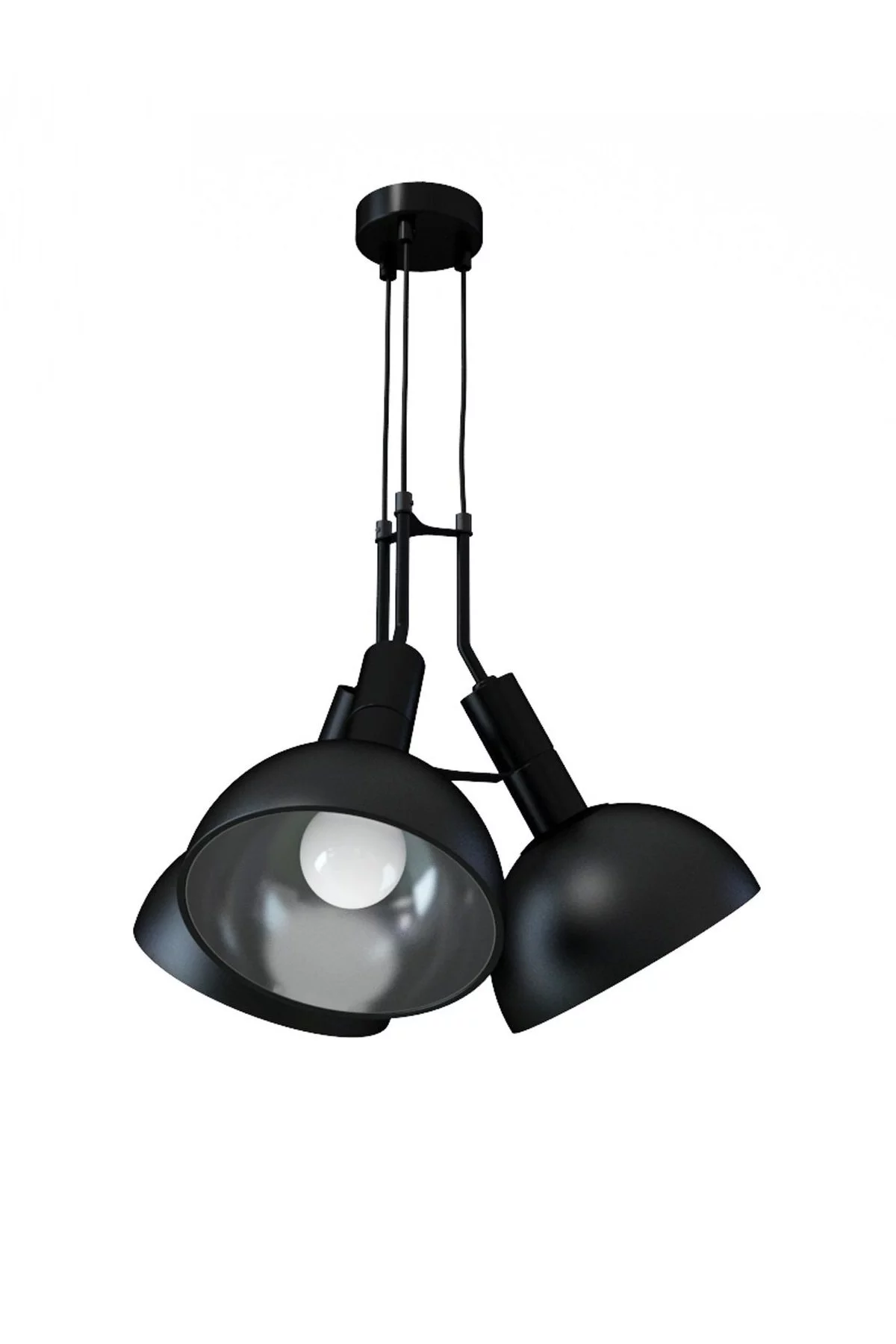   
                        Люстра NB LIGHT (Україна) 27036    
                         у стилі Лофт.  
                        Тип джерела світла: світлодіодна лампа, змінна.                         Форма: Коло.                         Кольори плафонів і підвісок: Чорний.                         Матеріал: Метал.                          фото 2