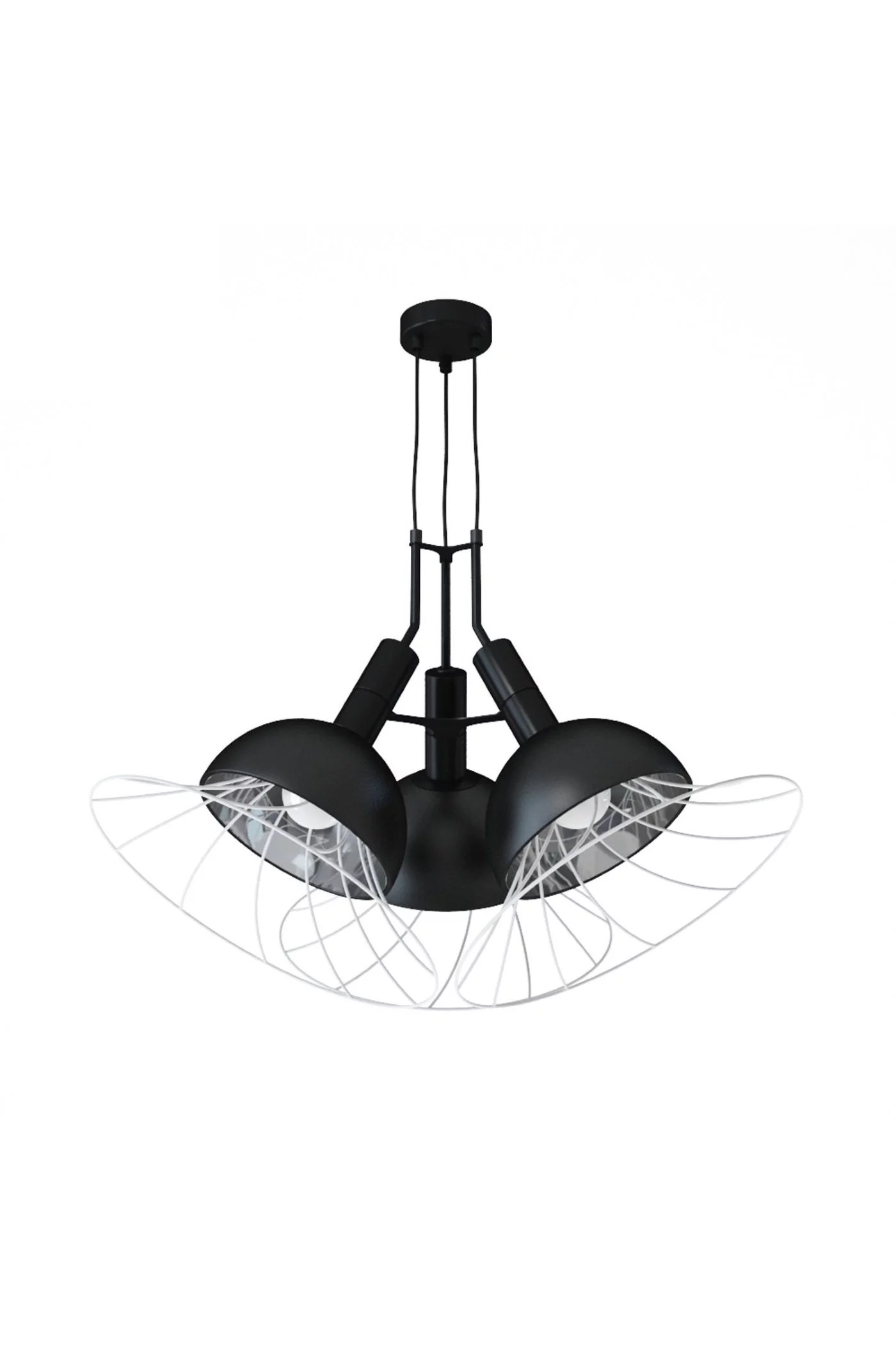   
                        
                        Люстра NB LIGHT (Україна) 27041    
                         У стилі Скандинавський.  
                        Тип джерела світла: світлодіодна лампа, змінна.                         Форма: Коло.                         Кольори плафонів і підвісок: Чорний, Білий.                         Матеріал: Метал.                          фото 1