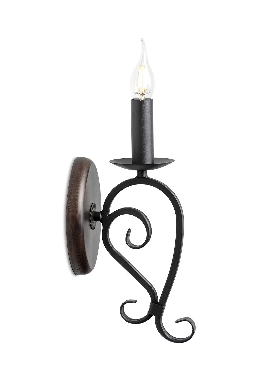   
                        
                        Бра NB LIGHT (Україна) 27079    
                         У стилі Кантрі.  
                        Тип джерела світла: світлодіодна лампа, змінна.                                                 Кольори плафонів і підвісок: Чорний.                         Матеріал: Метал.                          фото 1