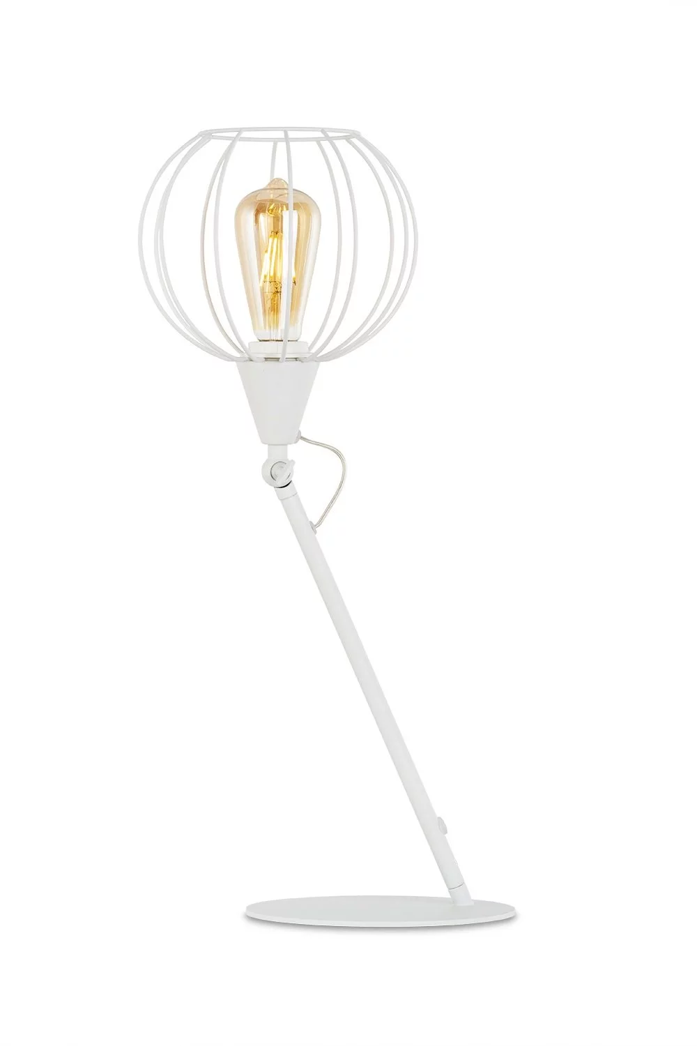   
                        
                        Настільна лампа NB LIGHT (Україна) 27137    
                         у стилі Скандинавський.  
                        Тип джерела світла: світлодіодна лампа, змінна.                                                 Кольори плафонів і підвісок: Білий.                         Матеріал: Метал.                          фото 1