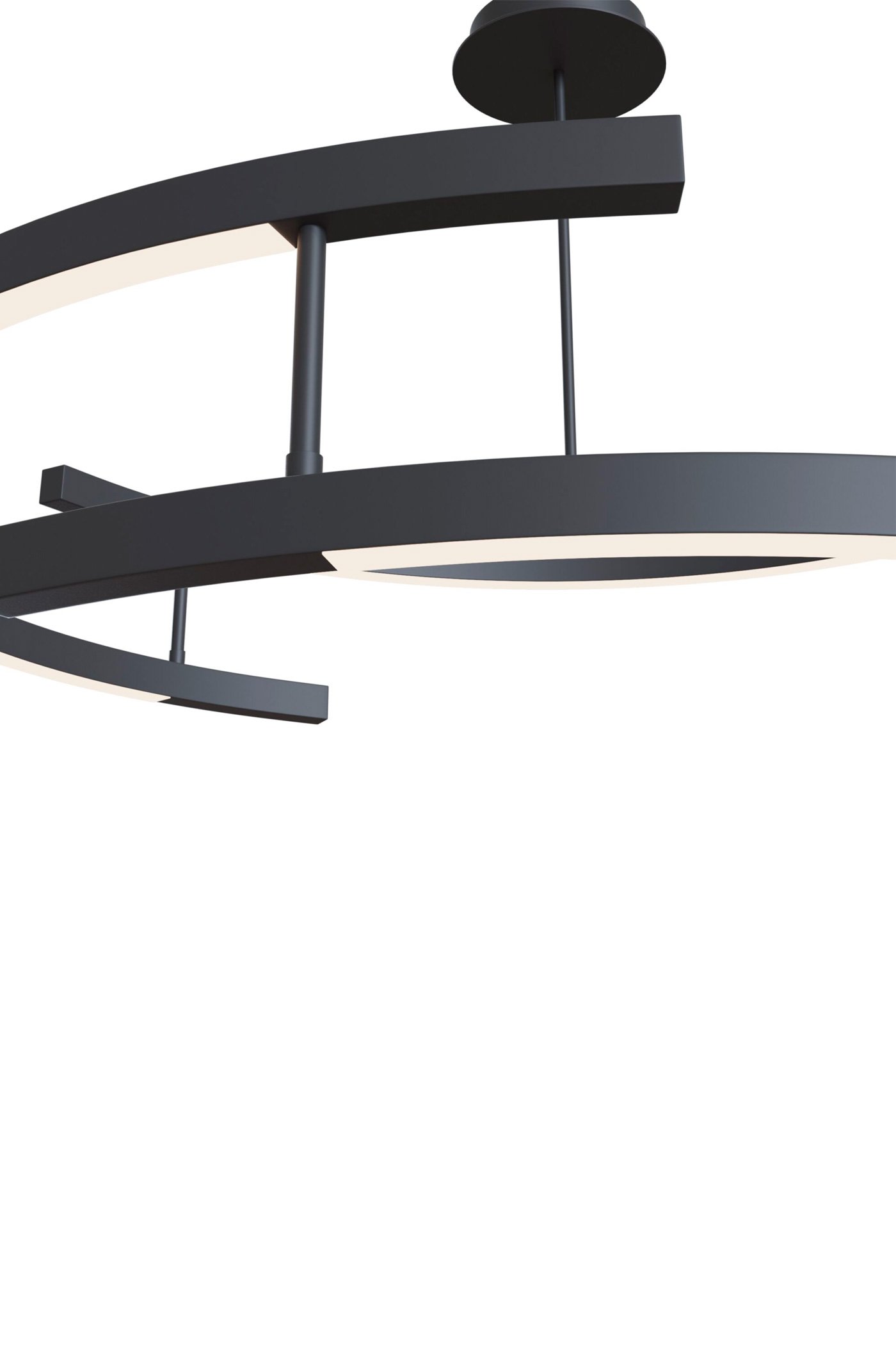   
                        Люстра MAYTONI (Німеччина) 27400    
                         у стилі хай-тек.  
                        Тип джерела світла: вбудовані світлодіоди led.                         Форма: коло.                         Кольори плафонів і підвісок: чорний, білий.                         Матеріал: алюміній, акрил.                          фото 3