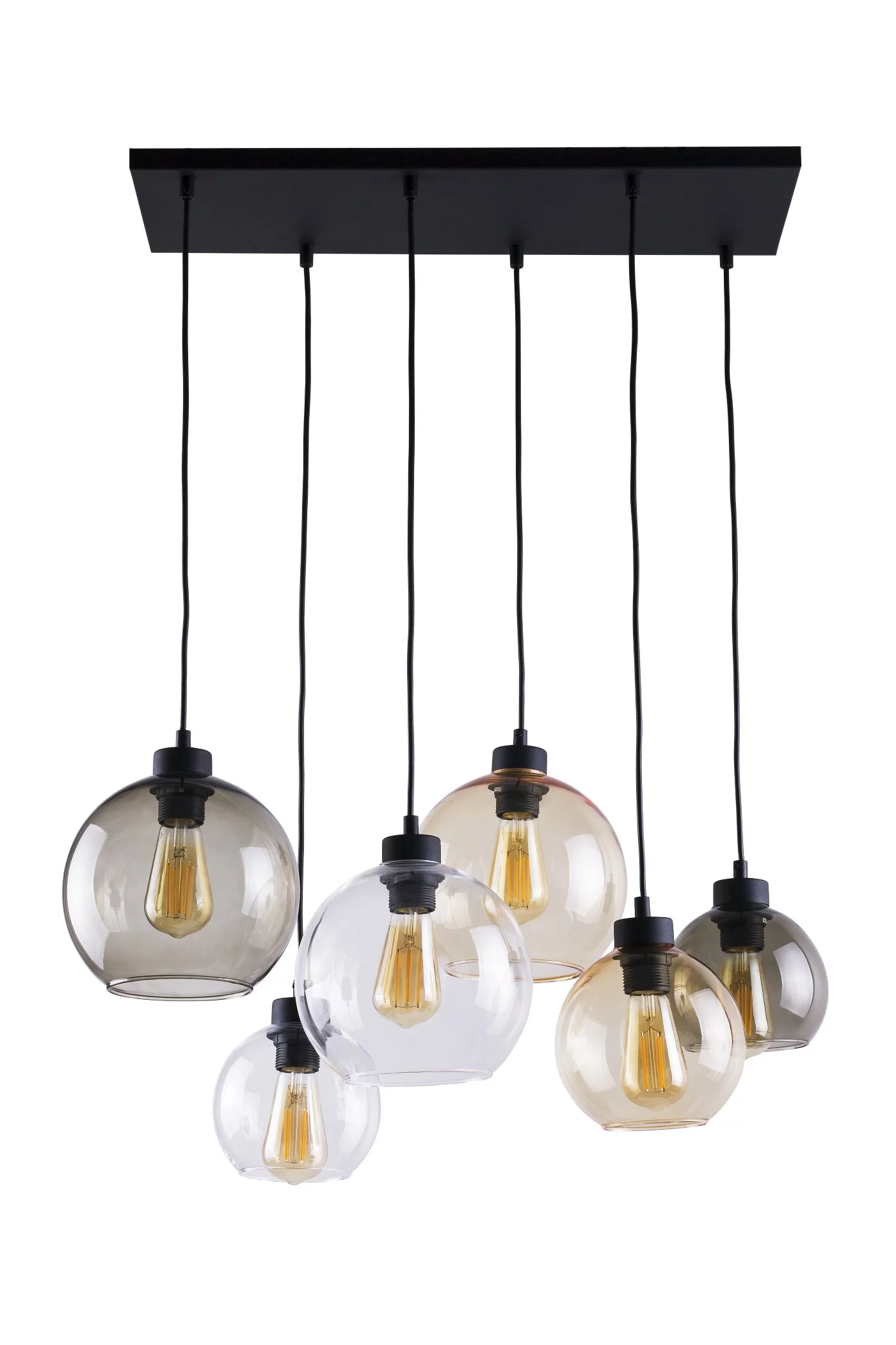   
                        
                        Люстра TK LIGHTING (Польща) 27485    
                         у стилі Лофт.  
                        Тип джерела світла: світлодіодна лампа, змінна.                         Форма: Коло.                         Кольори плафонів і підвісок: Сірий, Бежевий, Прозорий.                         Матеріал: Скло.                          фото 1