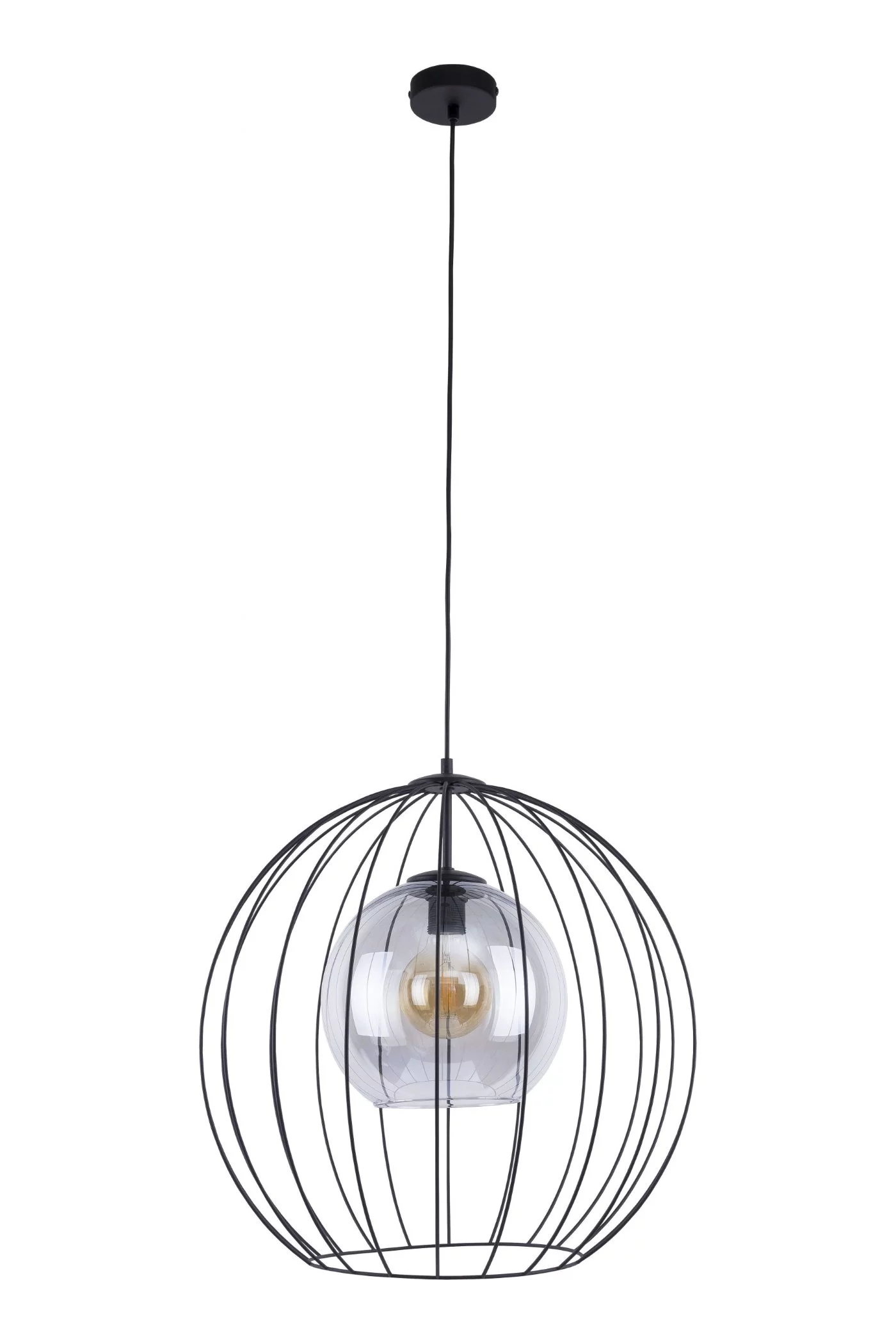  
                        
                        Люстра TK LIGHTING (Польша) 27499    
                         В стиле Лофт.  
                        Тип источника света: светодиодная лампа, сменная.                         Форма: Шар.                         Цвета плафонов и подвесок: Черный, Прозрачный.                         Материал: Металл, Стекло.                          фото 1