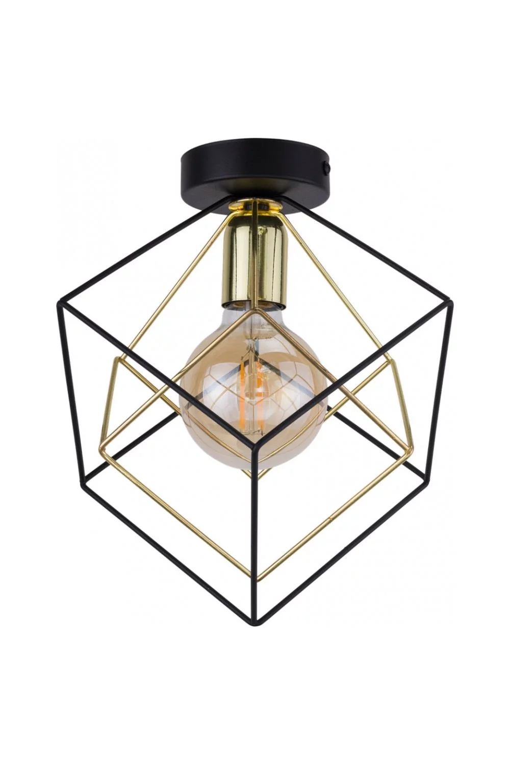   
                        
                        Світильник стельовий TK LIGHTING (Польща) 27507    
                         У стилі Лофт.  
                        Тип джерела світла: світлодіодна лампа, змінна.                         Форма: Квадрат.                         Кольори плафонів і підвісок: Золото, Чорний.                         Матеріал: Метал.                          фото 1