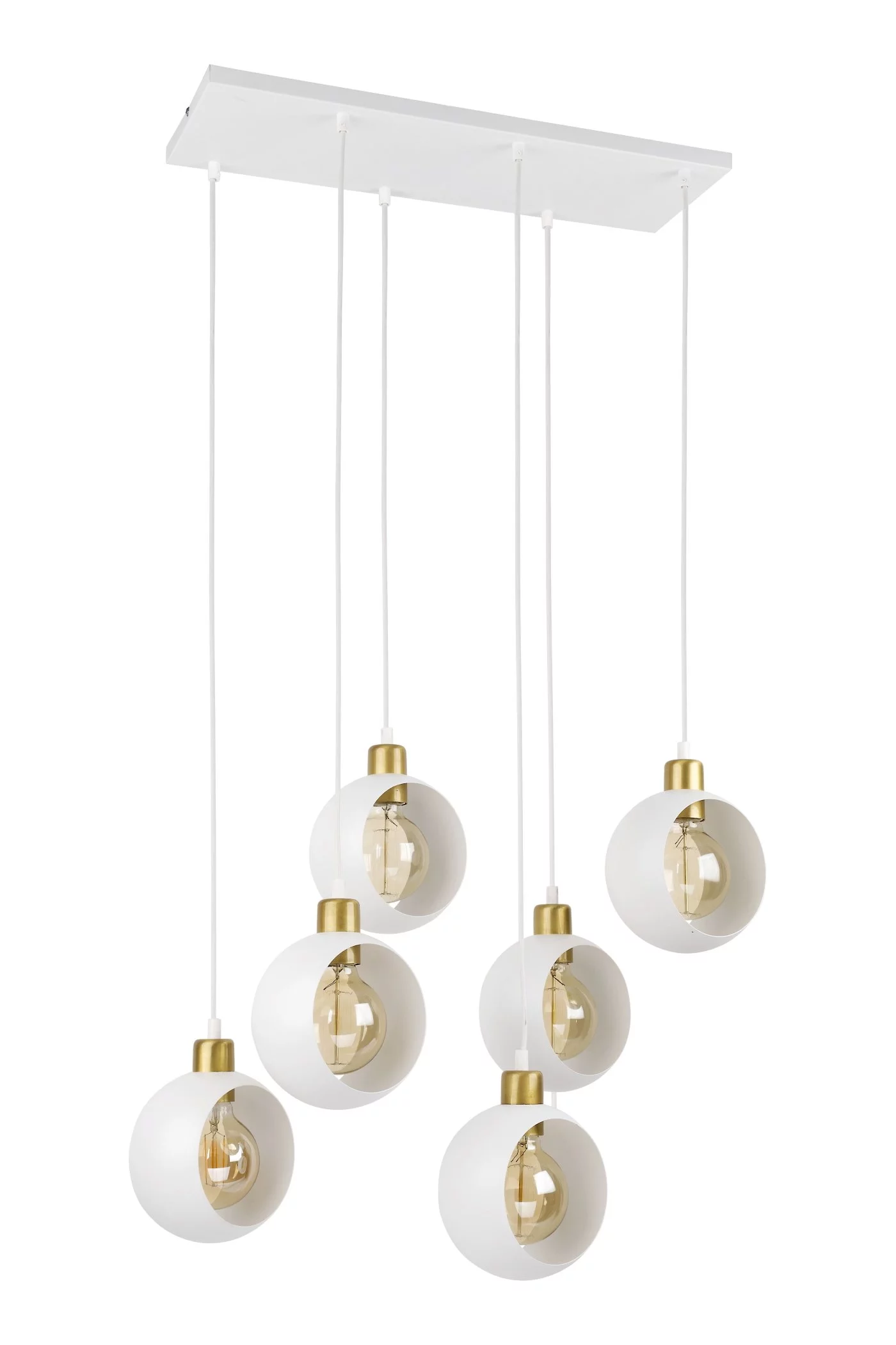   
                        
                        Люстра TK LIGHTING (Польща) 27523    
                         У стилі Скандинавський.  
                        Тип джерела світла: світлодіодна лампа, змінна.                         Форма: Коло.                         Кольори плафонів і підвісок: Білий, Золото.                         Матеріал: Метал.                          фото 1