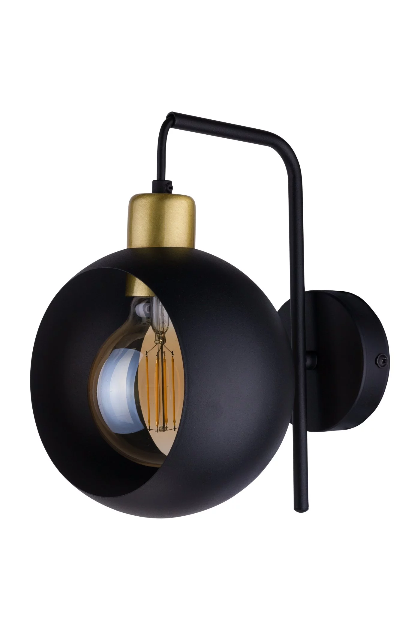   
                        Бра TK LIGHTING  (Польша) 27527    
                         в стиле Лофт.  
                        Тип источника света: светодиодная лампа, сменная.                                                 Цвета плафонов и подвесок: Черный, Золото.                         Материал: Металл.                          фото 1