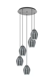   
                        
                        Люстра EGLO (Австрія) 28487    
                         у стилі Модерн.  
                        Тип джерела світла: світлодіодна лампа, змінна.                         Форма: Коло.                         Кольори плафонів і підвісок: Чорний.                         Матеріал: Скло.                          фото 1