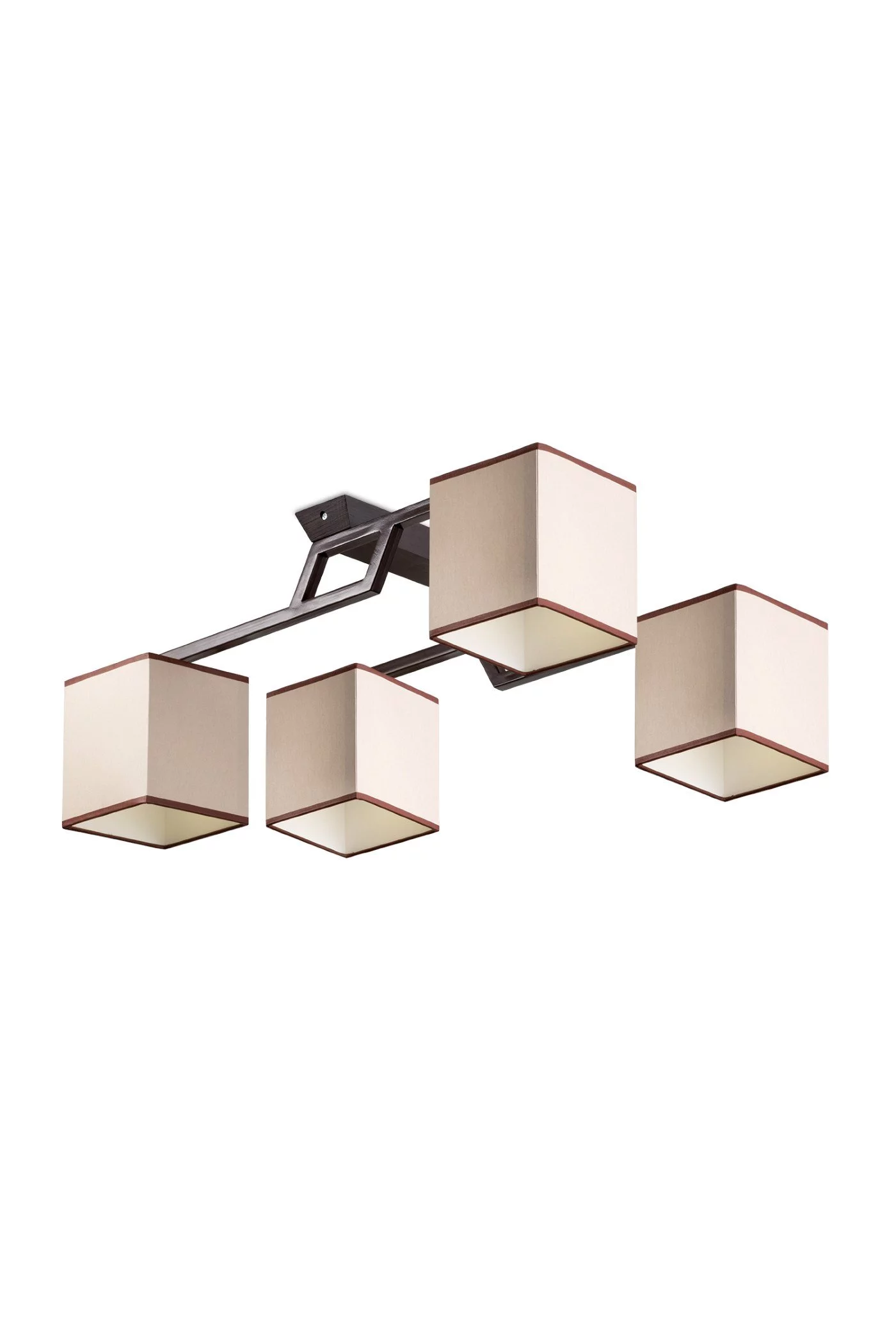   
                        
                        Люстра NB LIGHT (Україна) 28638    
                         У стилі Модерн.  
                        Тип джерела світла: світлодіодна лампа, змінна.                         Форма: Прямокутник.                         Кольори плафонів і підвісок: Коричневий, Бежевий.                         Матеріал: Тканина.                          фото 2