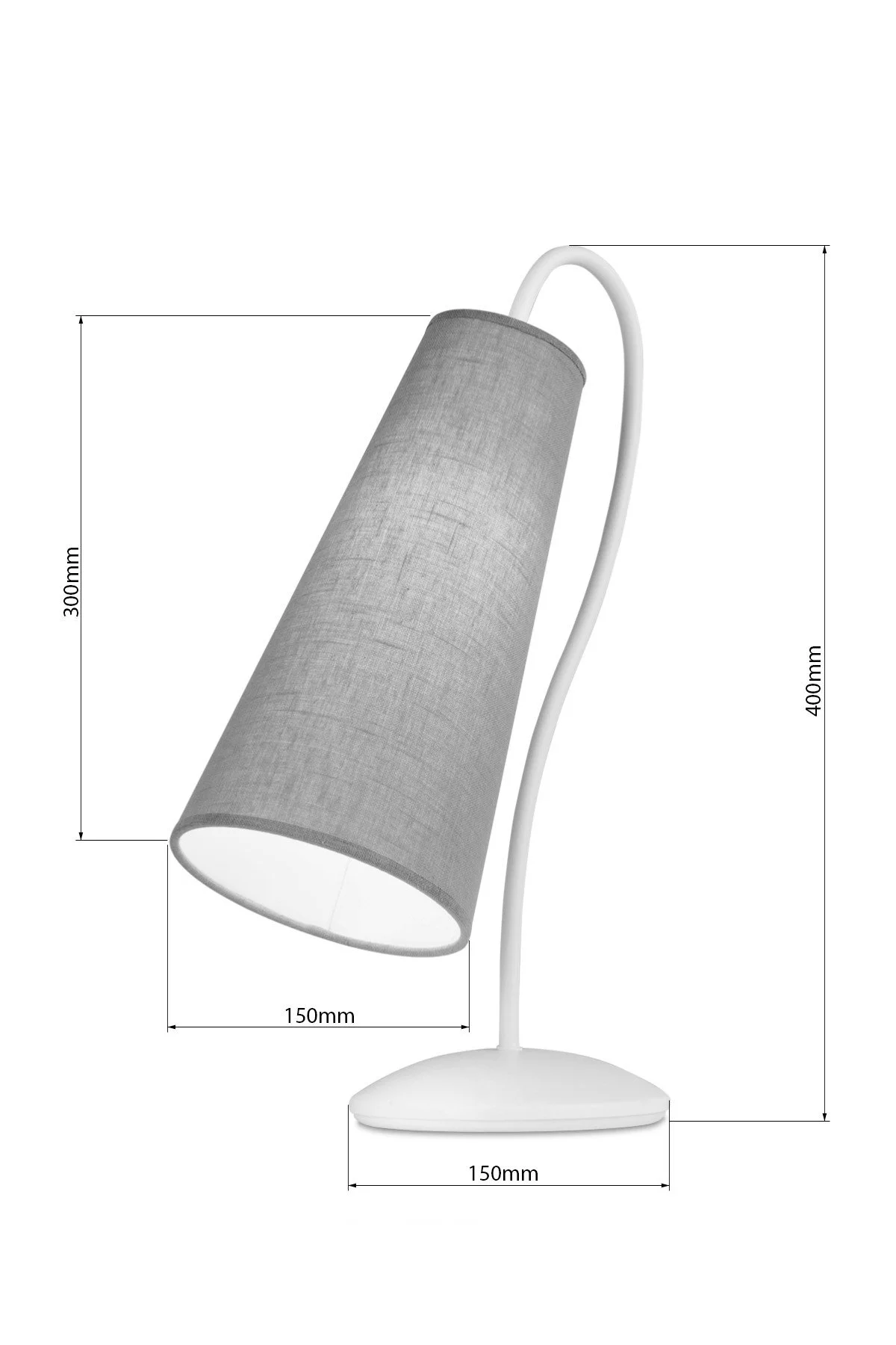   
                        
                        Настільна лампа NB LIGHT (Україна) 28735    
                         у стилі Модерн.  
                        Тип джерела світла: світлодіодна лампа, змінна.                                                 Кольори плафонів і підвісок: Сірий.                         Матеріал: Тканина.                          фото 3