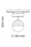   
                        Трековий магнітний світильник MAYTONI (Німеччина) 28971    
                         у стилі Модерн.  
                        Тип джерела світла: вбудований led-модуль, незмінний.                         Форма: Куля.                         Кольори плафонів і підвісок: Чорний, Білий.                         Матеріал: Скло.                          фото 3
