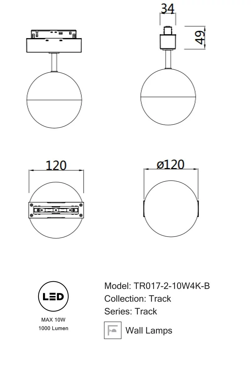   
                        Трековий магнітний світильник MAYTONI (Німеччина) 28971    
                         у стилі Модерн.  
                        Тип джерела світла: вбудований led-модуль, незмінний.                         Форма: Куля.                         Кольори плафонів і підвісок: Чорний, Білий.                         Матеріал: Скло.                          фото 4