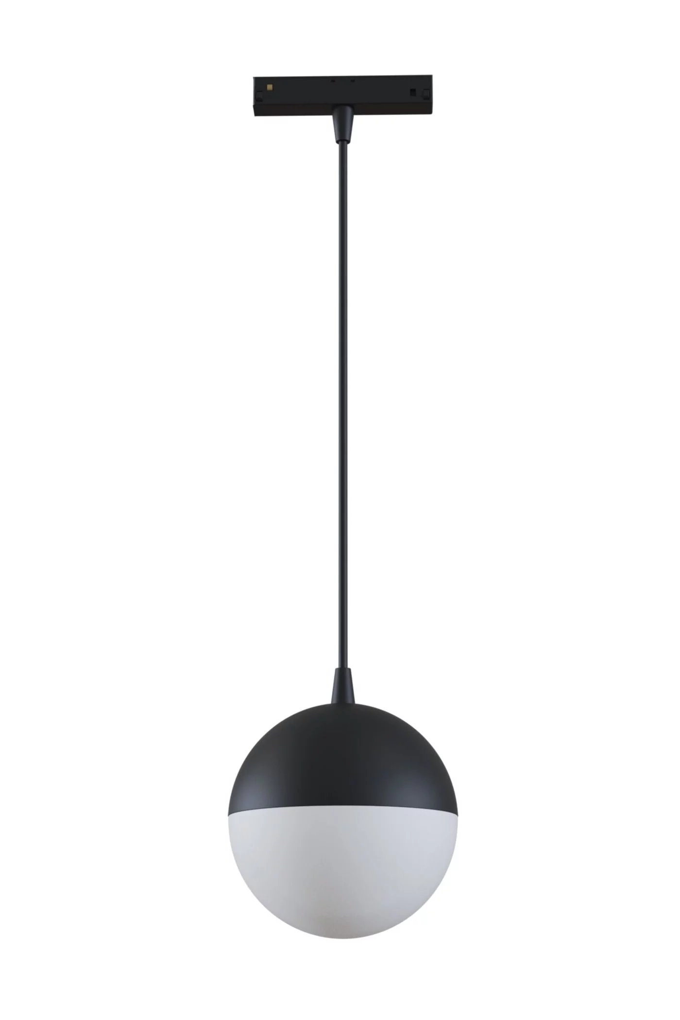   
                        
                        Трековий магнітний світильник MAYTONI (Німеччина) 28972    
                         у стилі Модерн.  
                        Тип джерела світла: вбудований led-модуль, незмінний.                         Форма: Куля.                         Кольори плафонів і підвісок: Чорний, Білий.                         Матеріал: Скло.                          фото 1