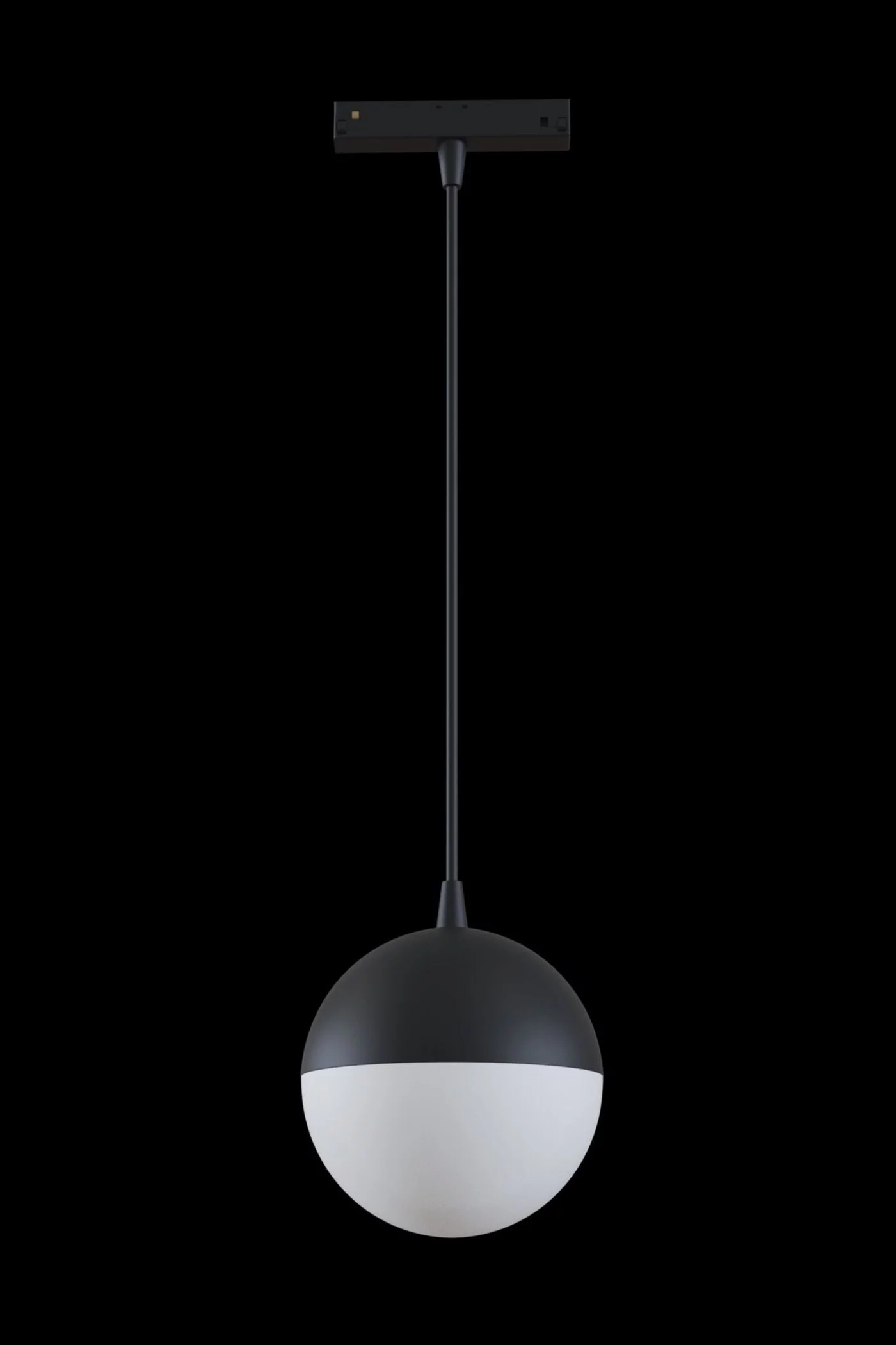   
                        
                        Трековый магнитный светильник MAYTONI (Германия) 28972    
                         в стиле Модерн.  
                        Тип источника света: встроенный led-модуль, несъемный.                         Форма: Шар.                         Цвета плафонов и подвесок: Черный, Белый.                         Материал: Стекло.                          фото 3