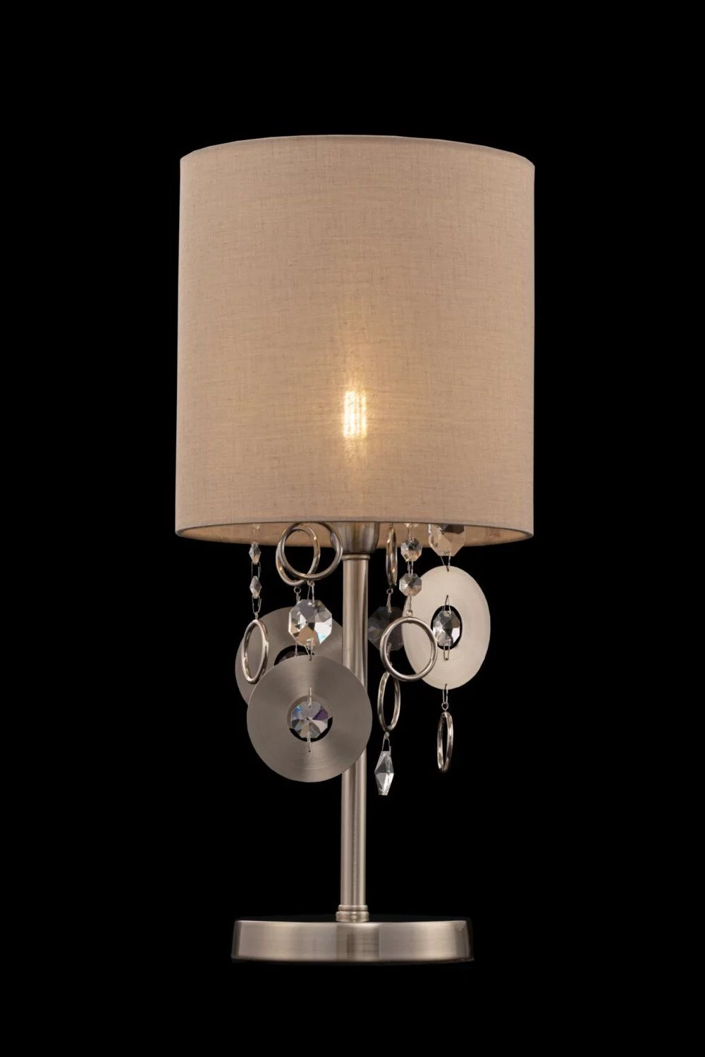   
                        
                        Настільна лампа MAYTONI (Німеччина) 29057    
                         у стилі Арт-деко.  
                        Тип джерела світла: світлодіодна лампа, змінна.                                                 Кольори плафонів і підвісок: Бежевий, Сірий, Прозорий.                         Матеріал: Тканина, Пластик.                          фото 2