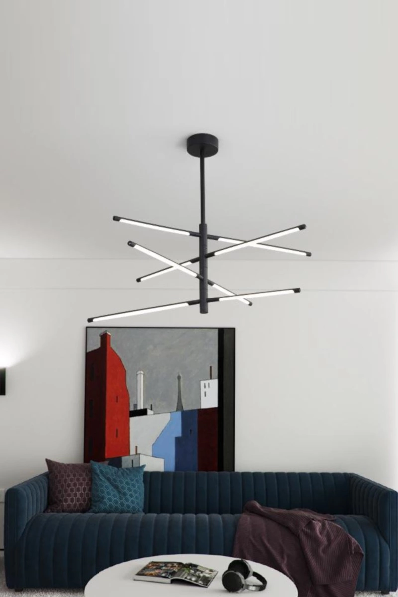 Люстра LAGUNA LIGHTING (Україна) 29478    
                         У стилі Хай-тек.  
                        Тип джерела світла: вбудований led-модуль, незмінний.                         Форма: Коло.                         Кольори плафонів і підвісок: Чорний.                         Матеріал: Метал.                          фото 2