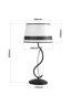   
                        Настільна лампа NB LIGHT (Україна) 29628    
                         у стилі модерн.  
                        Тип джерела світла: cвітлодіодні led, енергозберігаючі, розжарювання.                                                 Кольори плафонів і підвісок: білий, коричневий.                         Матеріал: тканина.                          фото 2