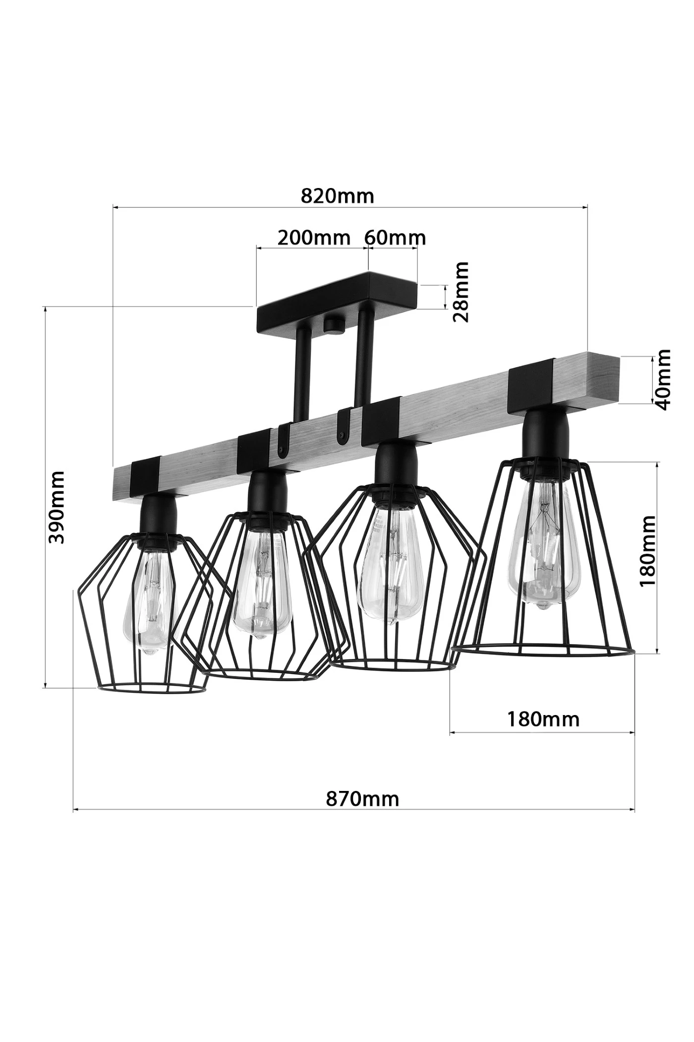   
                        
                        Люстра NB LIGHT (Україна) 29639    
                         У стилі Лофт.  
                        Тип джерела світла: світлодіодна лампа, змінна.                         Форма: Прямокутник.                         Кольори плафонів і підвісок: Чорний.                         Матеріал: Метал.                          фото 5