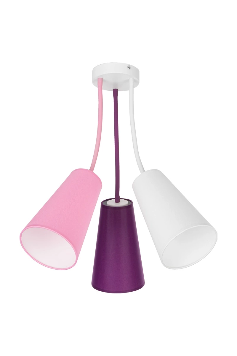   
                        
                        Люстра TK LIGHTING (Польща) 29746    
                         У стилі Модерн.  
                        Тип джерела світла: світлодіодна лампа, змінна.                         Форма: Коло.                         Кольори плафонів і підвісок: Білий, Рожевий, Фіолетовий.                         Матеріал: Тканина.                          фото 1