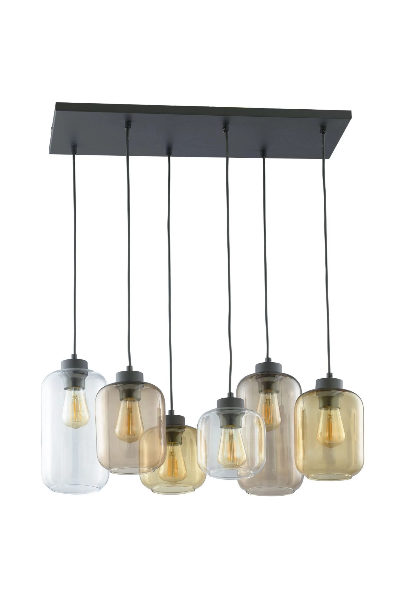   
                        
                        Люстра TK LIGHTING (Польща) 29779    
                         у стилі Лофт.  
                        Тип джерела світла: світлодіодна лампа, змінна.                         Форма: Прямокутник.                         Кольори плафонів і підвісок: Прозорий, Коричневий, Жовтий.                         Матеріал: Скло.                          фото 1