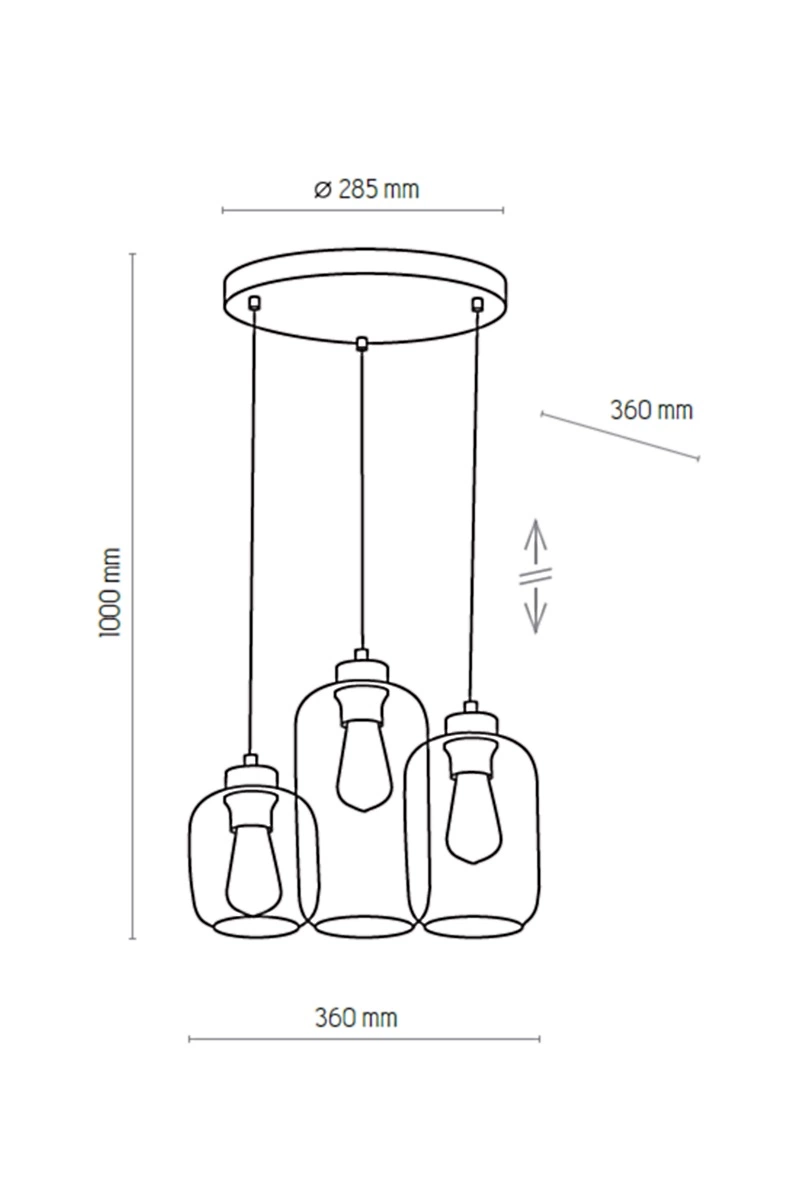   
                        Люстра TK LIGHTING (Польща) 29785    
                         у стилі Хай-тек.  
                        Тип джерела світла: світлодіодна лампа, змінна.                         Форма: Коло.                         Кольори плафонів і підвісок: Сірий.                         Матеріал: Скло.                          фото 2