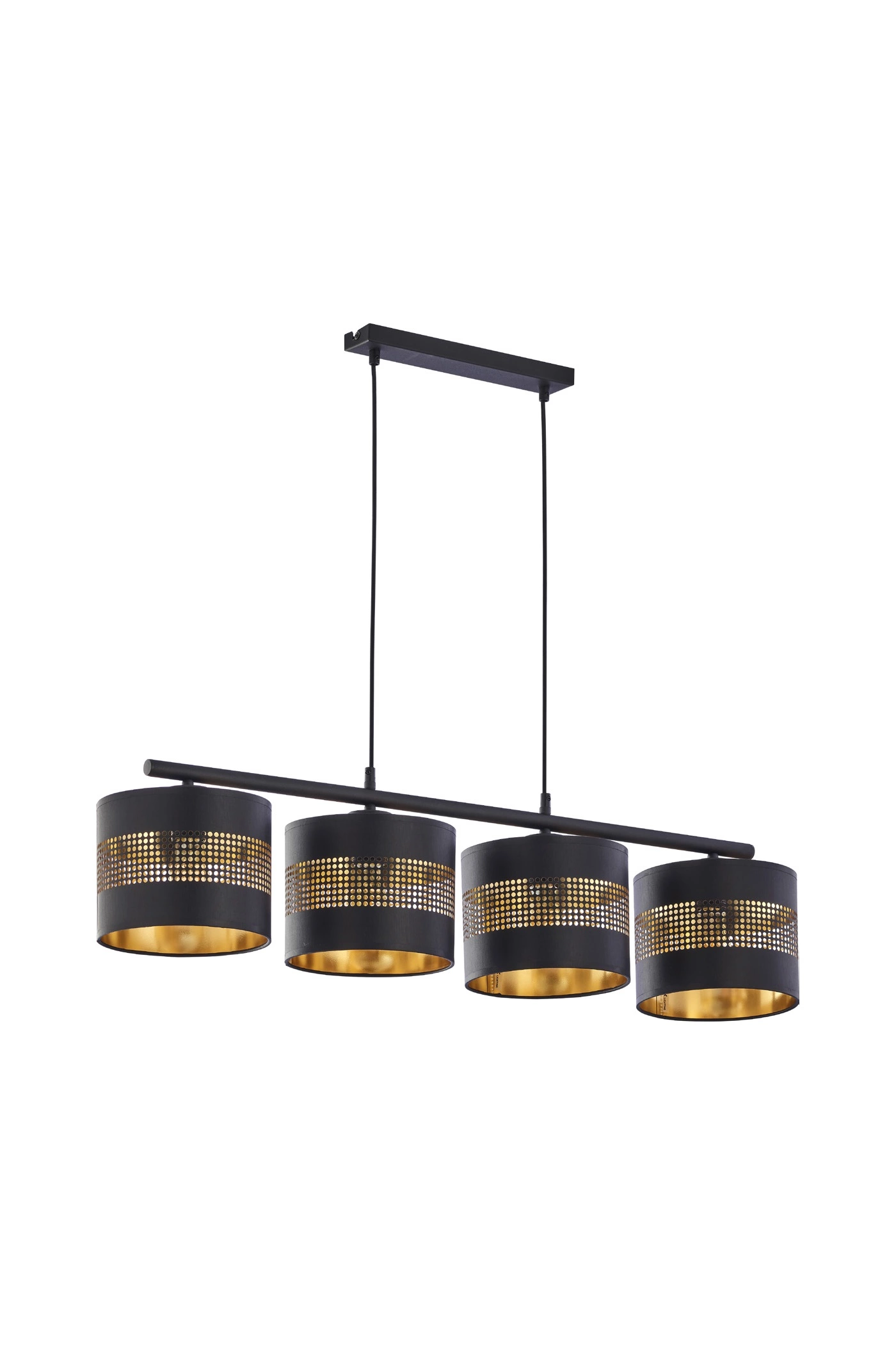   
                        
                        Люстра TK LIGHTING (Польща) 29794    
                         у стилі Лофт.  
                        Тип джерела світла: світлодіодна лампа, змінна.                         Форма: Прямокутник.                         Кольори плафонів і підвісок: Чорний, Золото.                         Матеріал: Тканина.                          фото 1